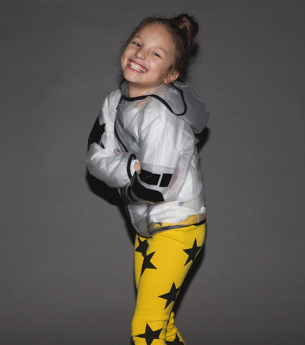 Kid | Star Leggings | Lava Yellow