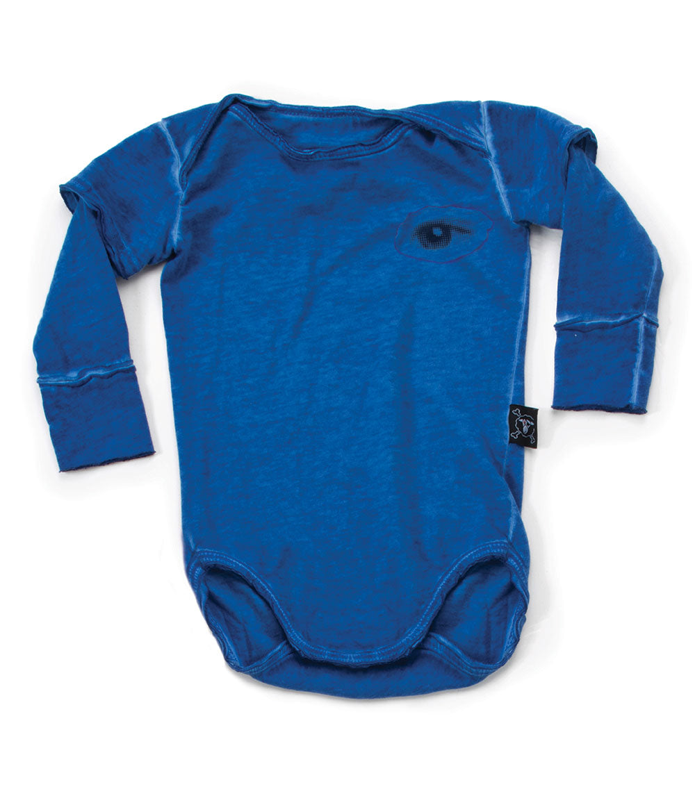Kid | Tiny Eye Patch Onesie | Dirty Blue
