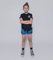 Kid | Star Yoga Shorts | Blue