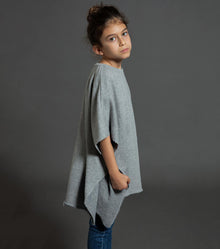 Kid | Silver Star Poncho | Heather Grey