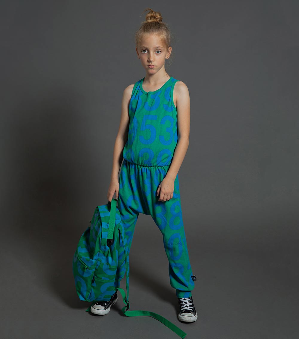 Kid | Numbered Romper | Green