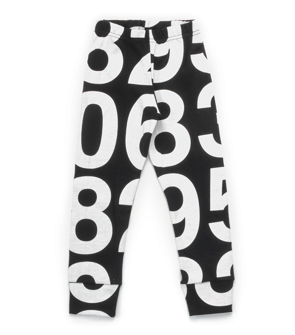 Kid | Numbered Leggings | Black