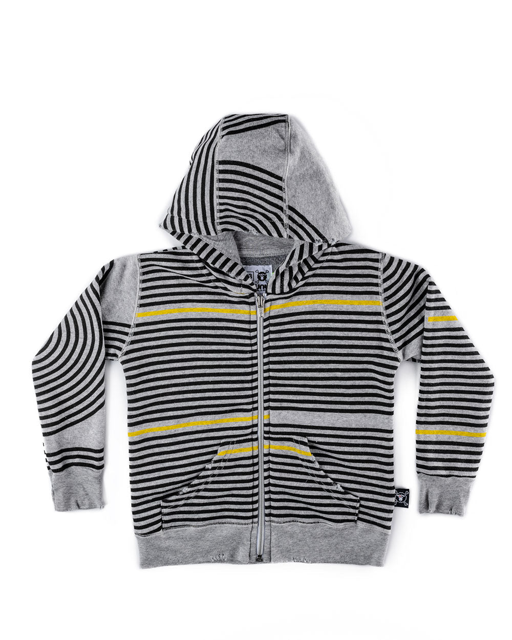 Kid | Spiral Zip Hoodie | Heather Grey