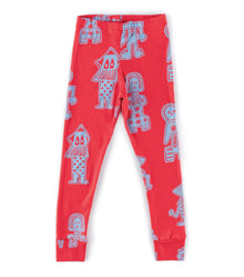 Kid | Tribal Dancers Leggings | Red
