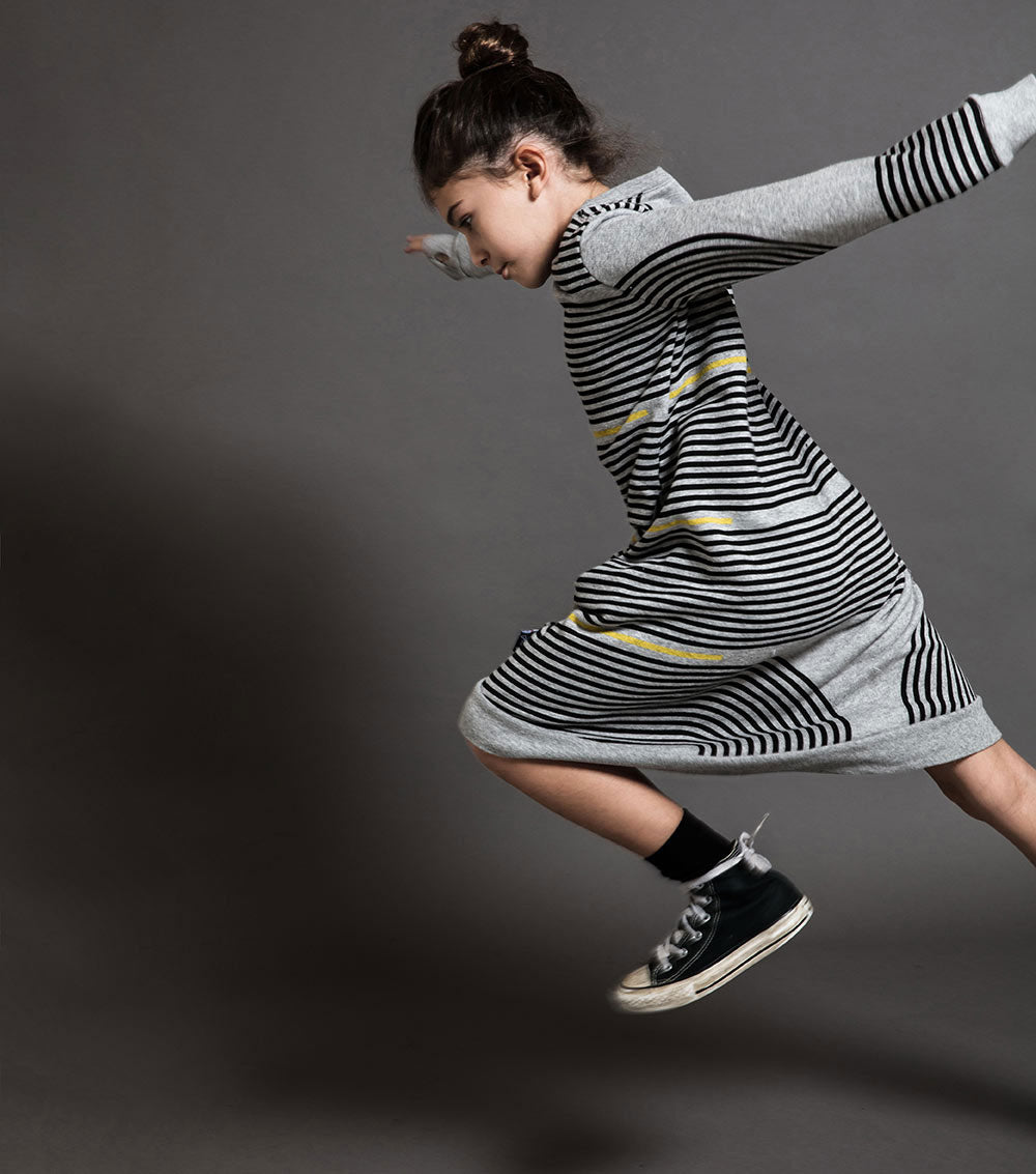Kid | Spiral A Dress | Heather Grey