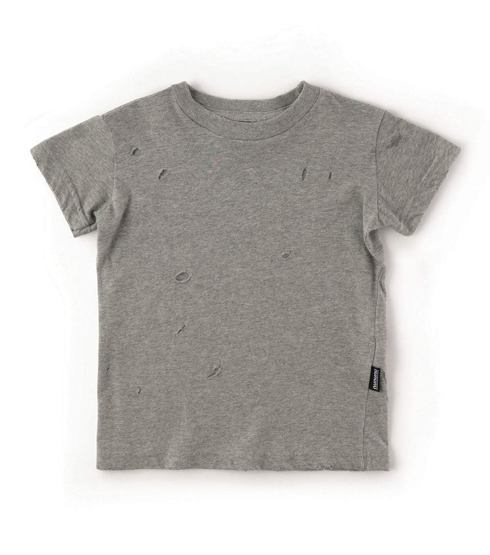 Kid | Hand Torn Deconstructed T-Shirt | Heather Grey