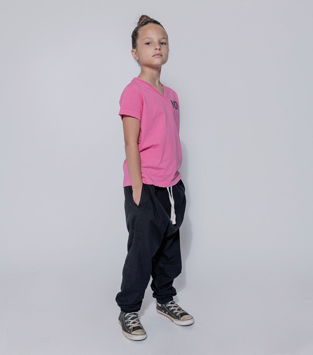 Kid | No! V Shirt | Lava Pink