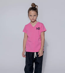 Kid | No! V Shirt | Lava Pink