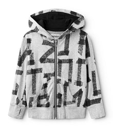 Kid | Masking Tape Light Zip Hoodie | Heather Grey