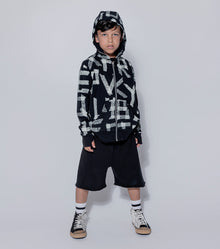 Kid | Masking Tape Light Zip Hoodie | Heather Grey