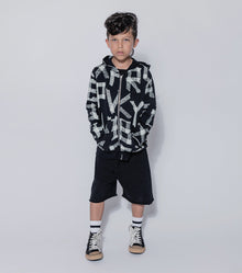 Kid | Masking Tape Light Zip Hoodie | Heather Grey