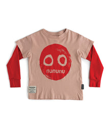 Kid | Nununu Smile Print Shirt | Powder Pink