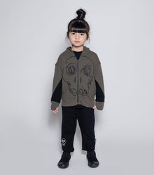 Kid | Dazed Skull Zip Hoodie | Olive