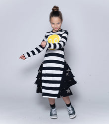 Kid | Nununu Smile Layered Dress | Stripes