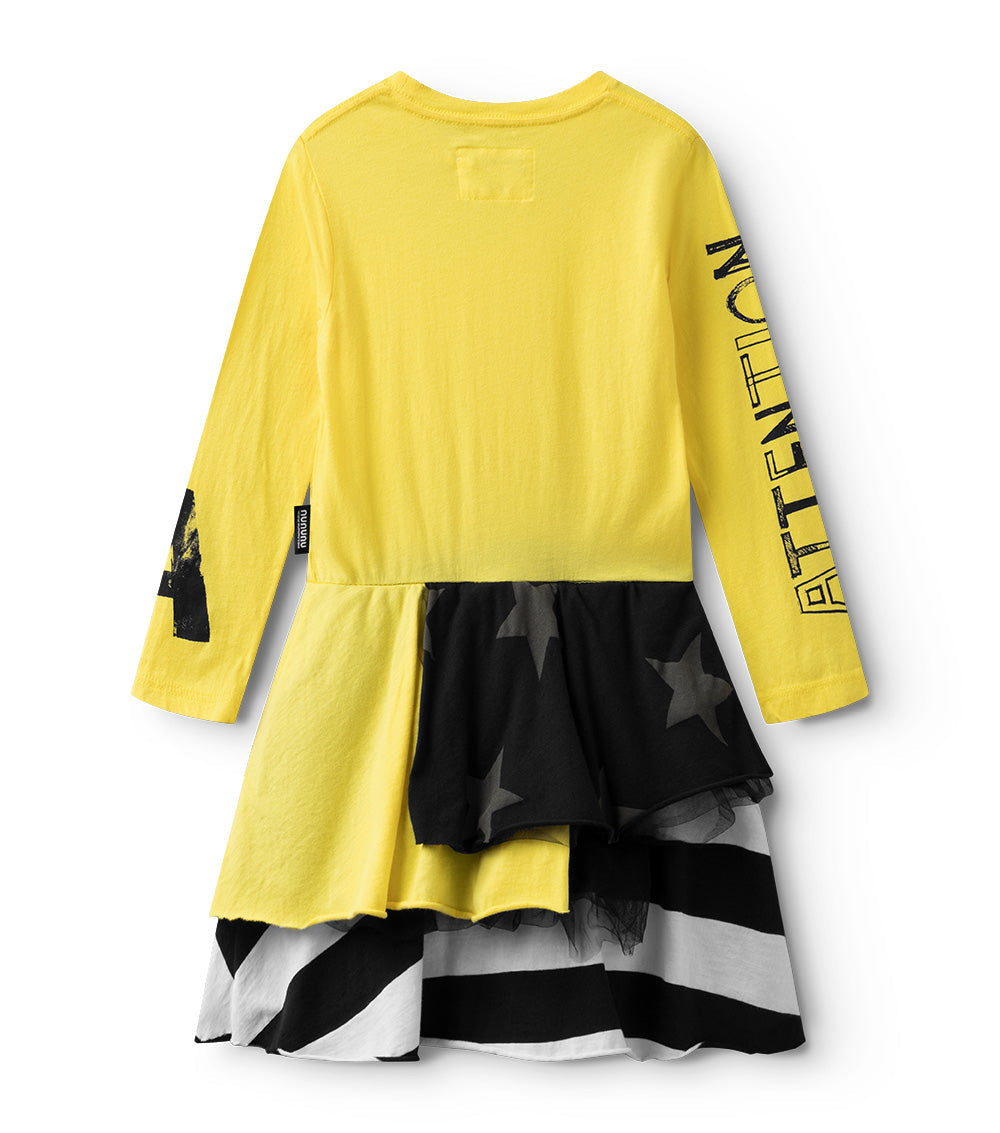 Kid | Mash Up Layered Dress | Yellow