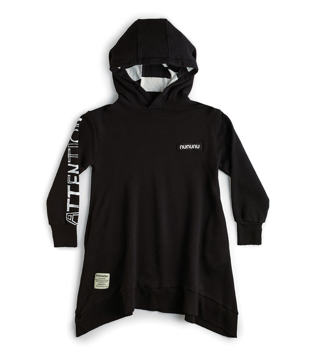 Kid | Attention Hooded Dress | Black