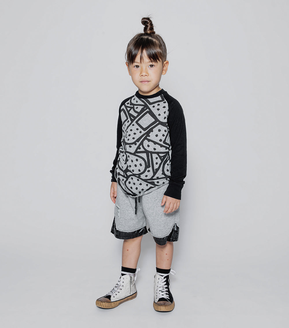 Kid | Bandaid Baseball Shirt | Heather Grey