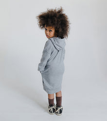 Kid | Goofy Skull Hooded Dress | Heather Grey