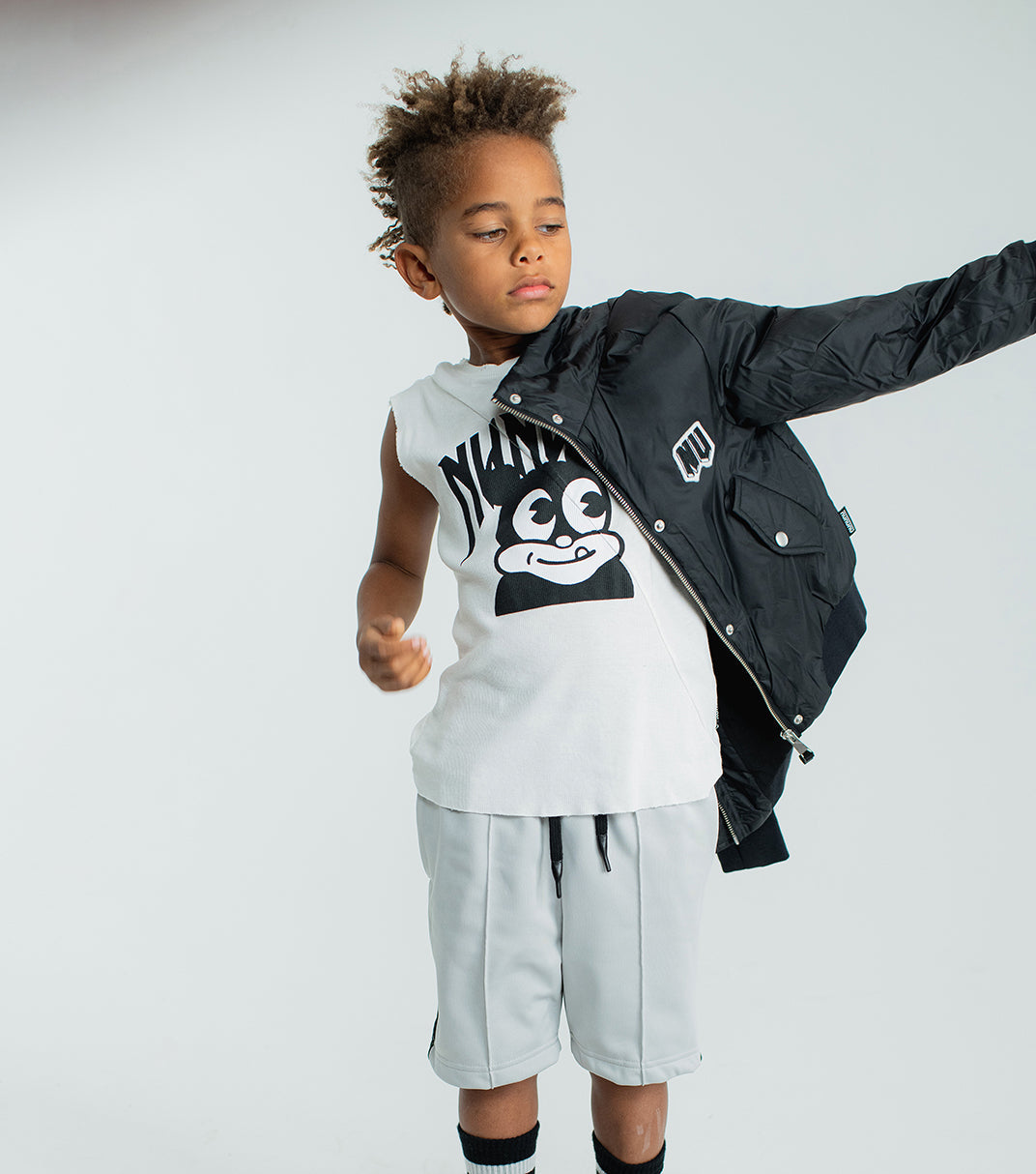 Kid | Sporty Shorts | Ice Grey
