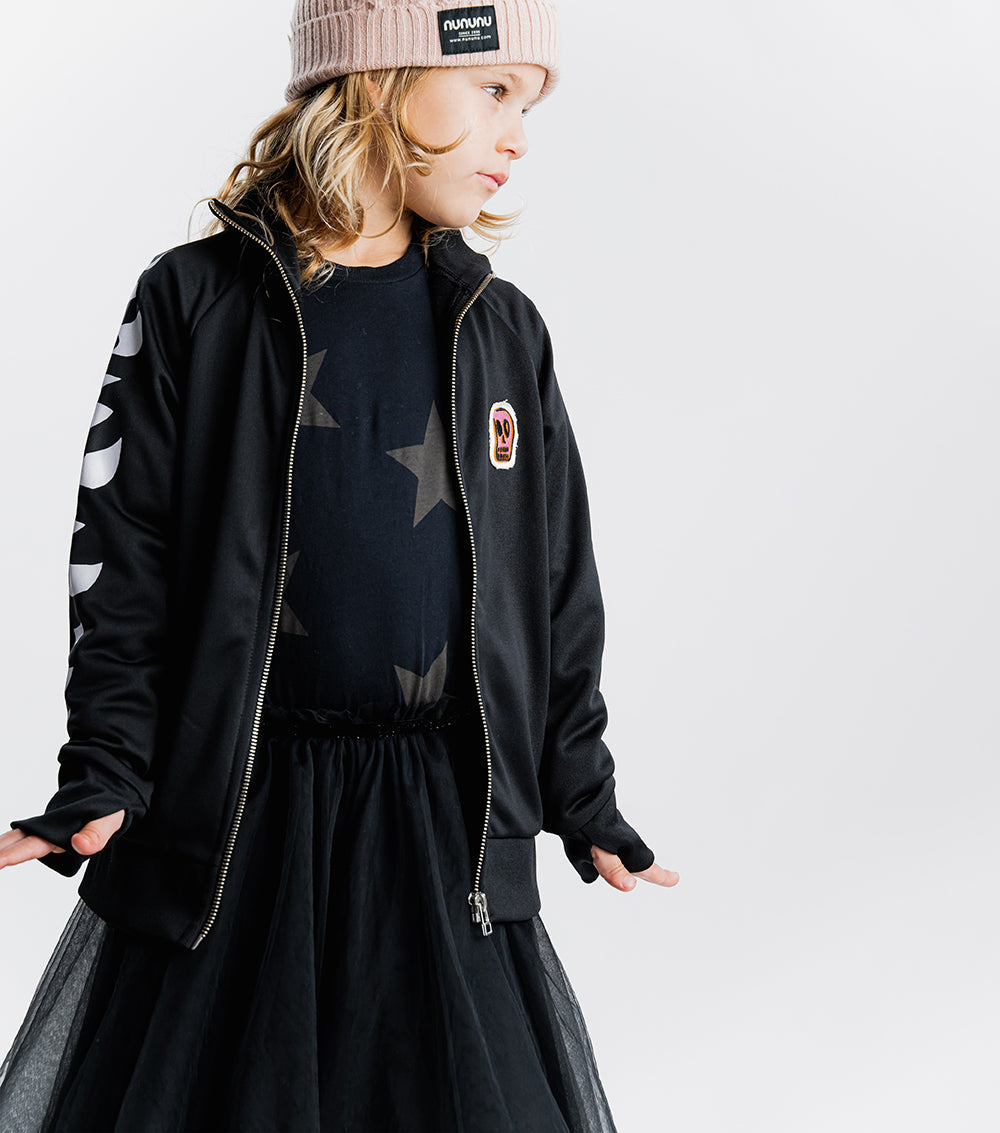 Kid | Stripey Snakes Sporty Jacket | Black