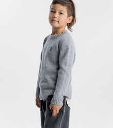 Kid | Frayed Knit | Heather Grey