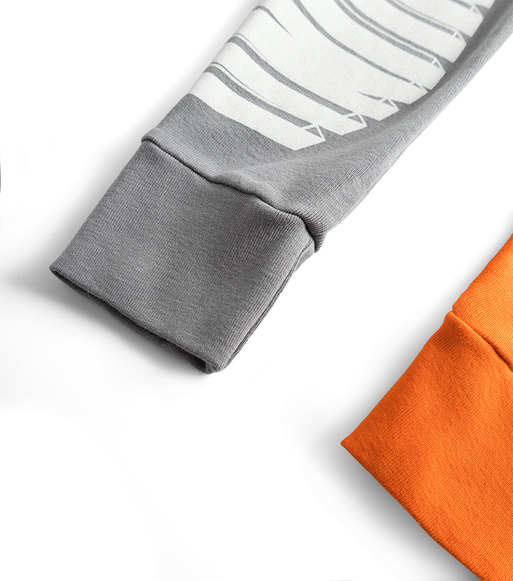 Girl | 1/2 & 1/2 Leggings | Concrete x Orange Sun