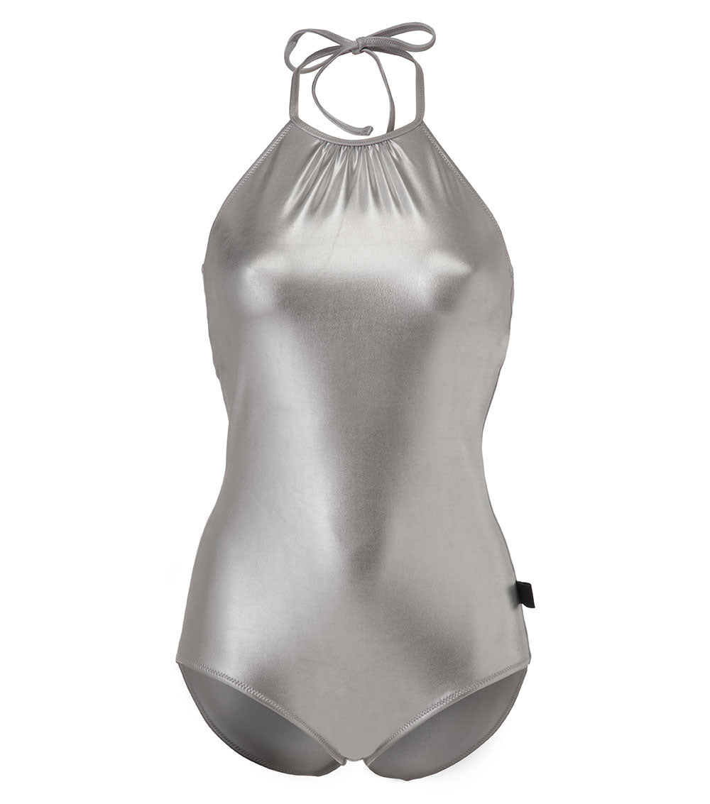 Women | Collar Swimsuit | Silver