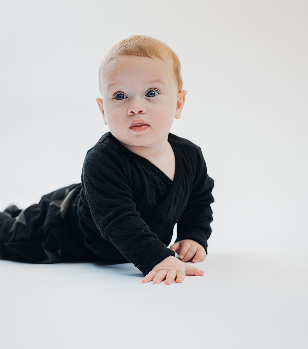 Newborn | Soft Envelope Onesie | Black