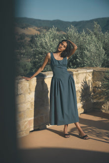 Aya | Nadiyah Bustier Shirred A-Line Dress in Size Small