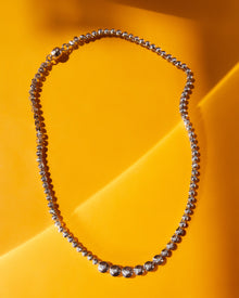 Wave Bezel Tennis Necklace | Silver | Cubic Zirconia