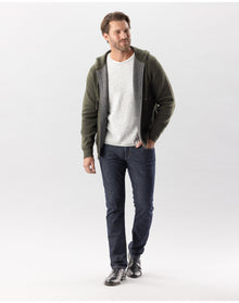 Nomad1942 | Men | Columbus Cashmere Hoodie Jacket | Olive