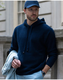 Nomad1942 | Men | Kobre Cashmere Hoodie | Midnight