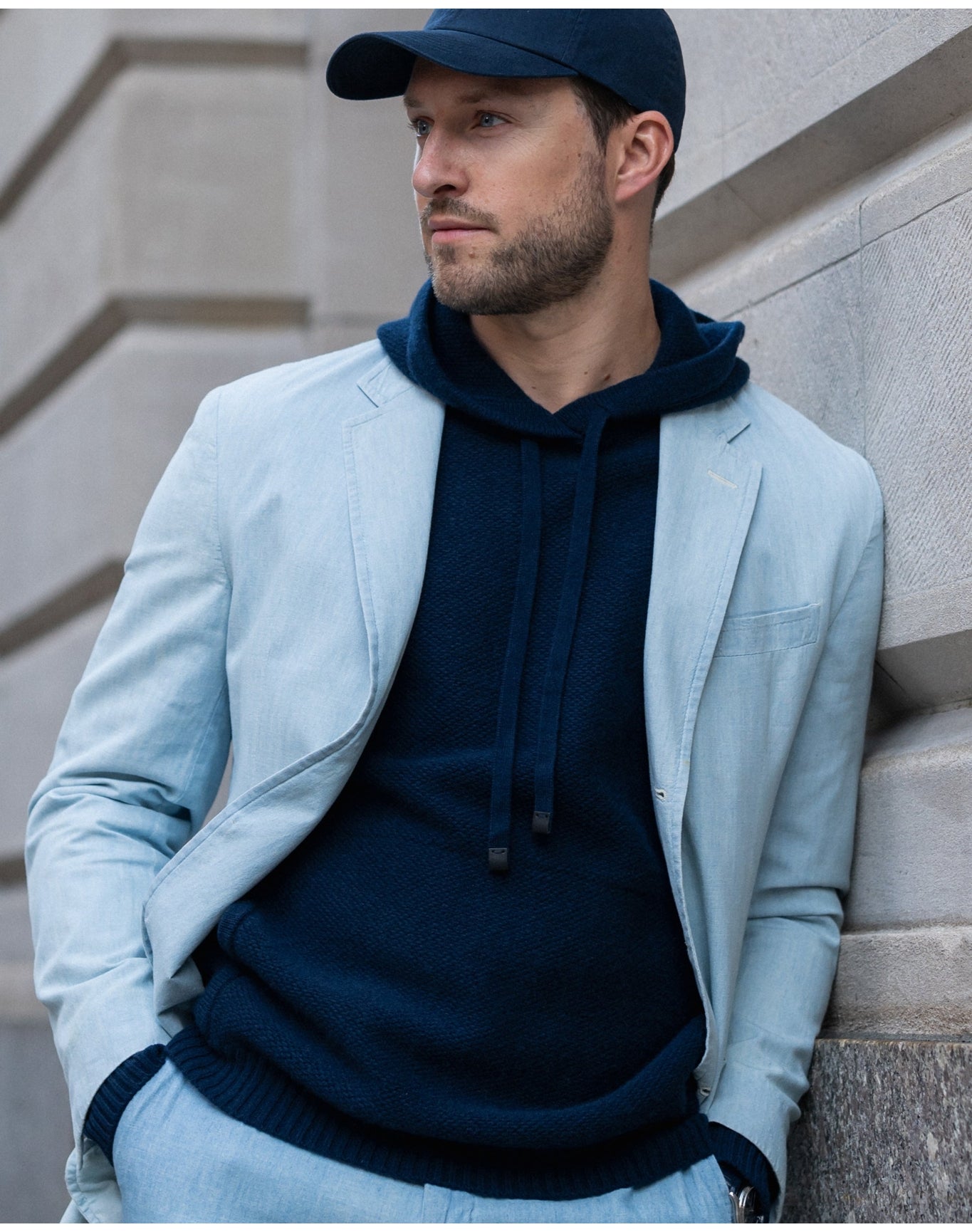 Nomad1942 | Men | Kobre Cashmere Hoodie | Midnight