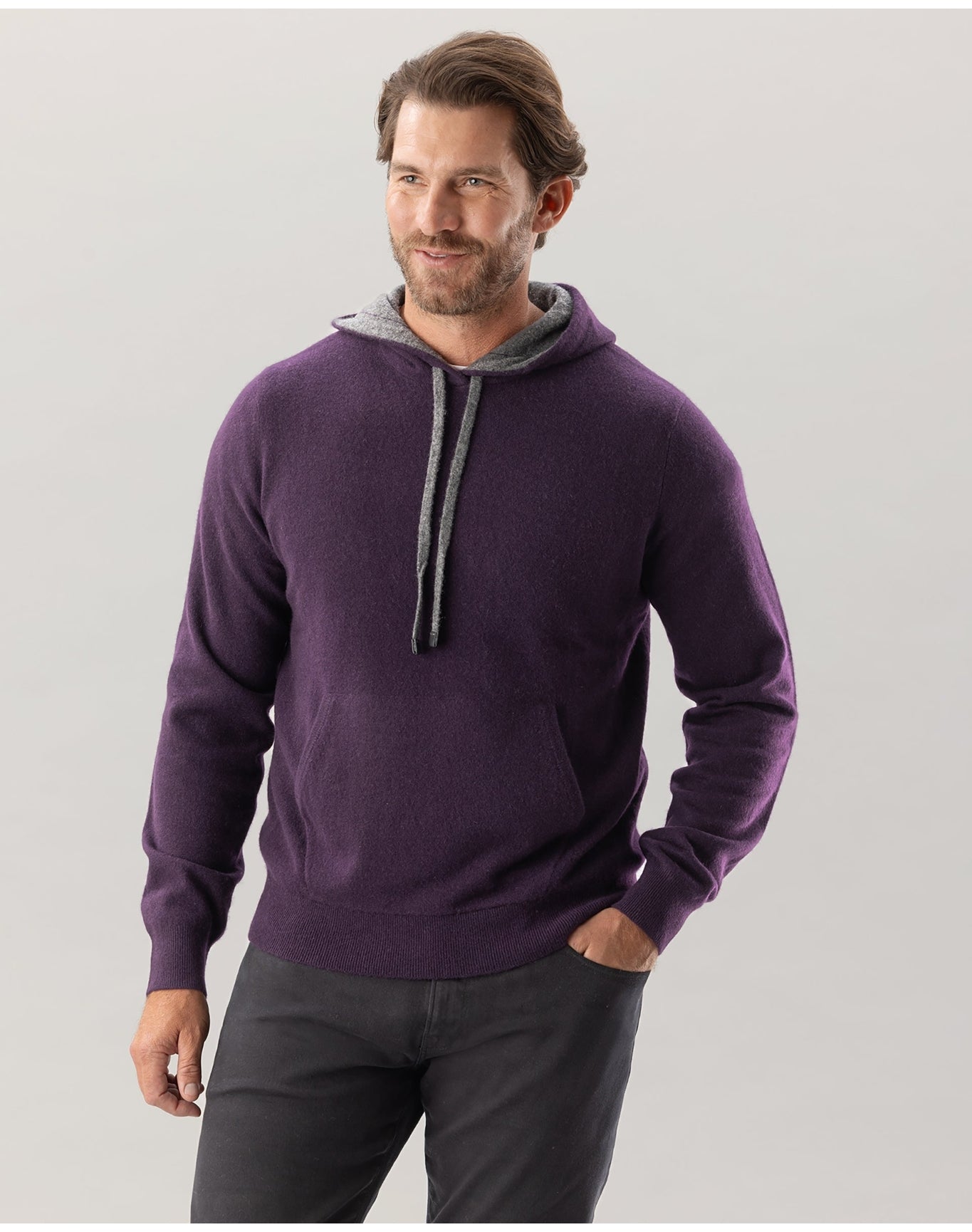 Nomad1942 | Men | Morningside Cashmere Hoodie | Currant