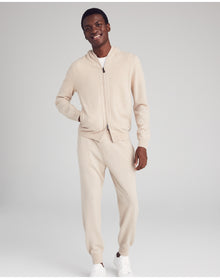 Nomad1942 | Men | Stuyvesant Zip Cashmere Hoodie | Sand