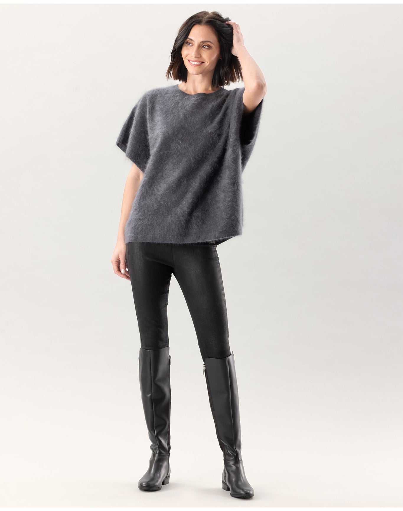 Nomad1942 | Women | Brushed Cashmere Pelham Sweater | Asphalt