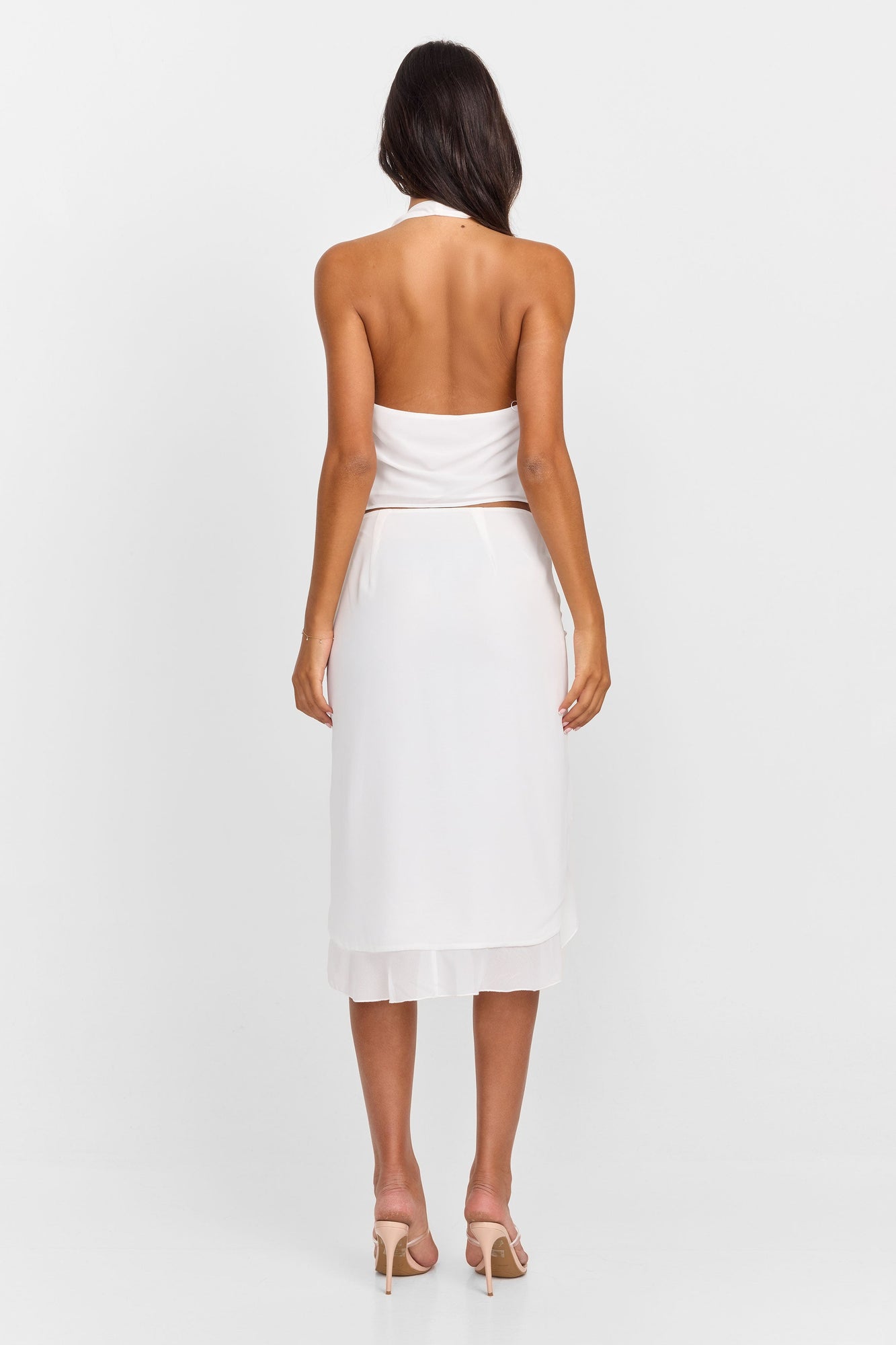 Serene Midi Skirt | White