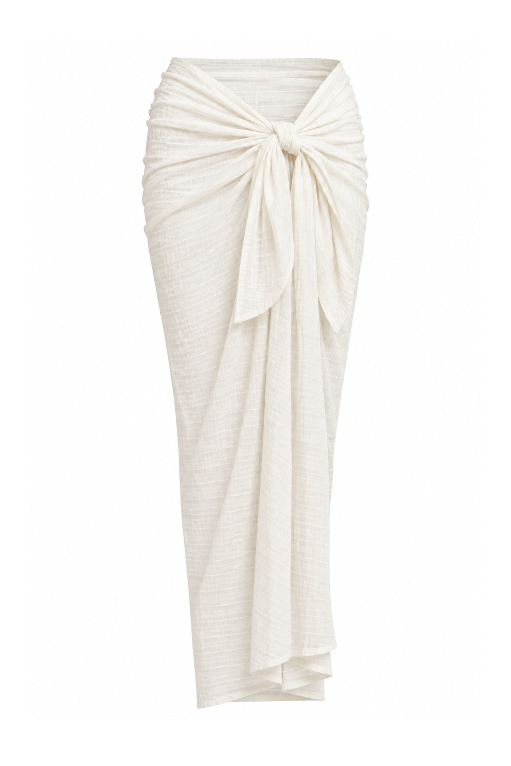 Nyla Pareo Long Skirt | Cream Stripe