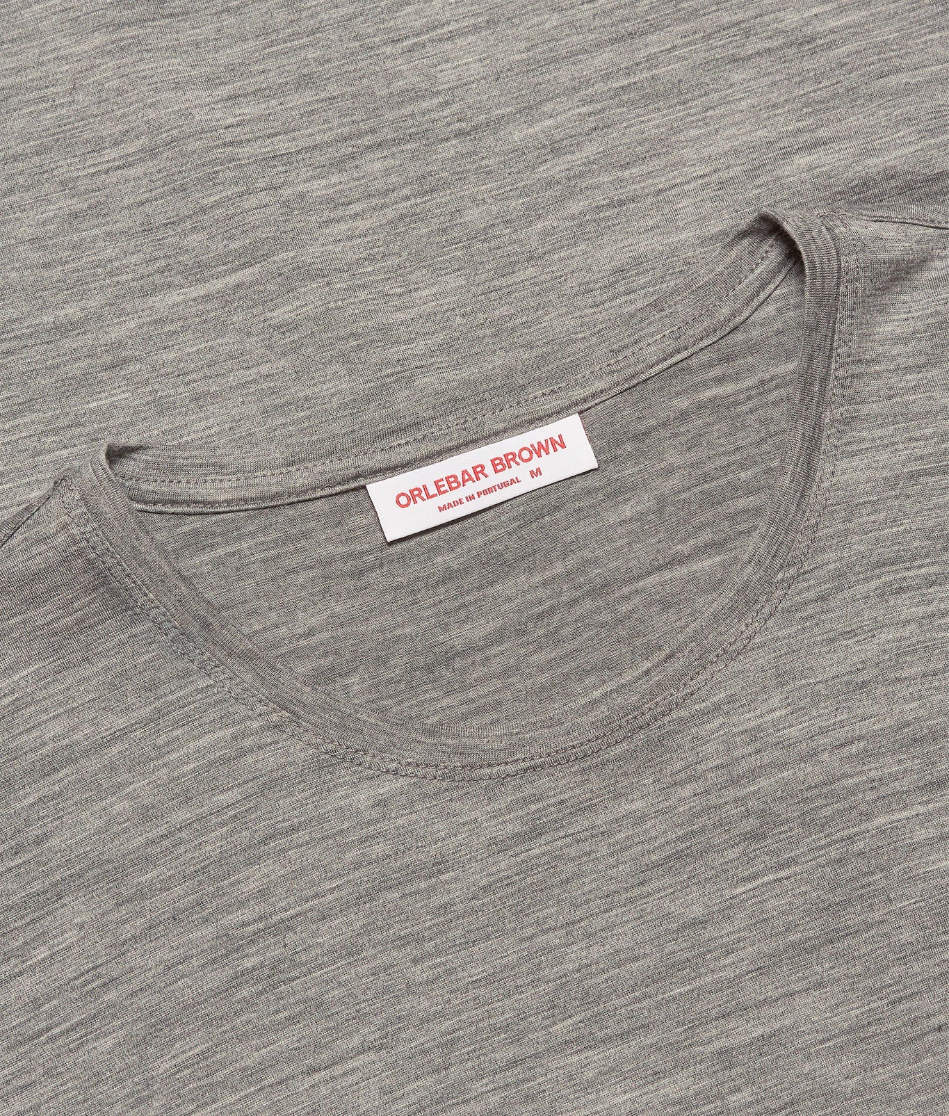 OB-T Merino Black Tailored Fit Crewneck Merino T-Shirt | Grey Melange