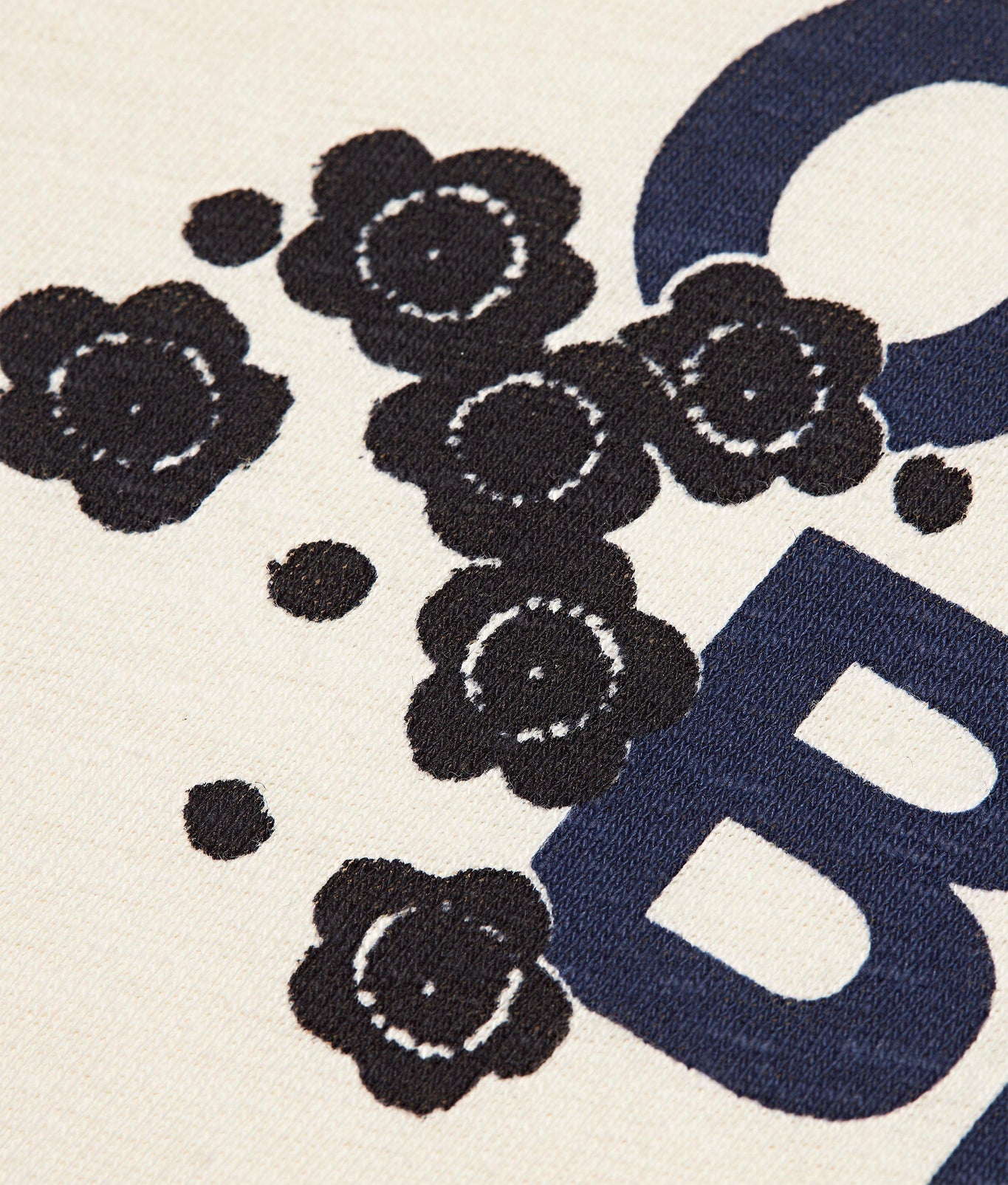 OB Classic Tee Blossom Logo Design Classic Fit Cotton T-Shirt | White Sand/Night Iris