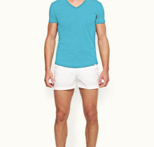 OB Tailored Fit V-Neck T-Shirt | Aqua Blue