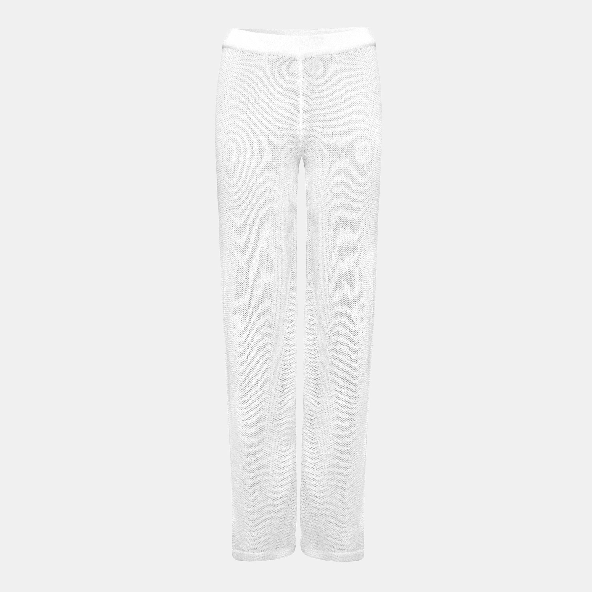 OW Collection OLIVIA Crochet Pants Pants 059 - OW White