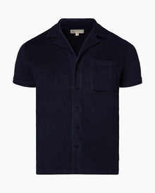 Mens | Towel Terry Camp Shirt | Deep Navy