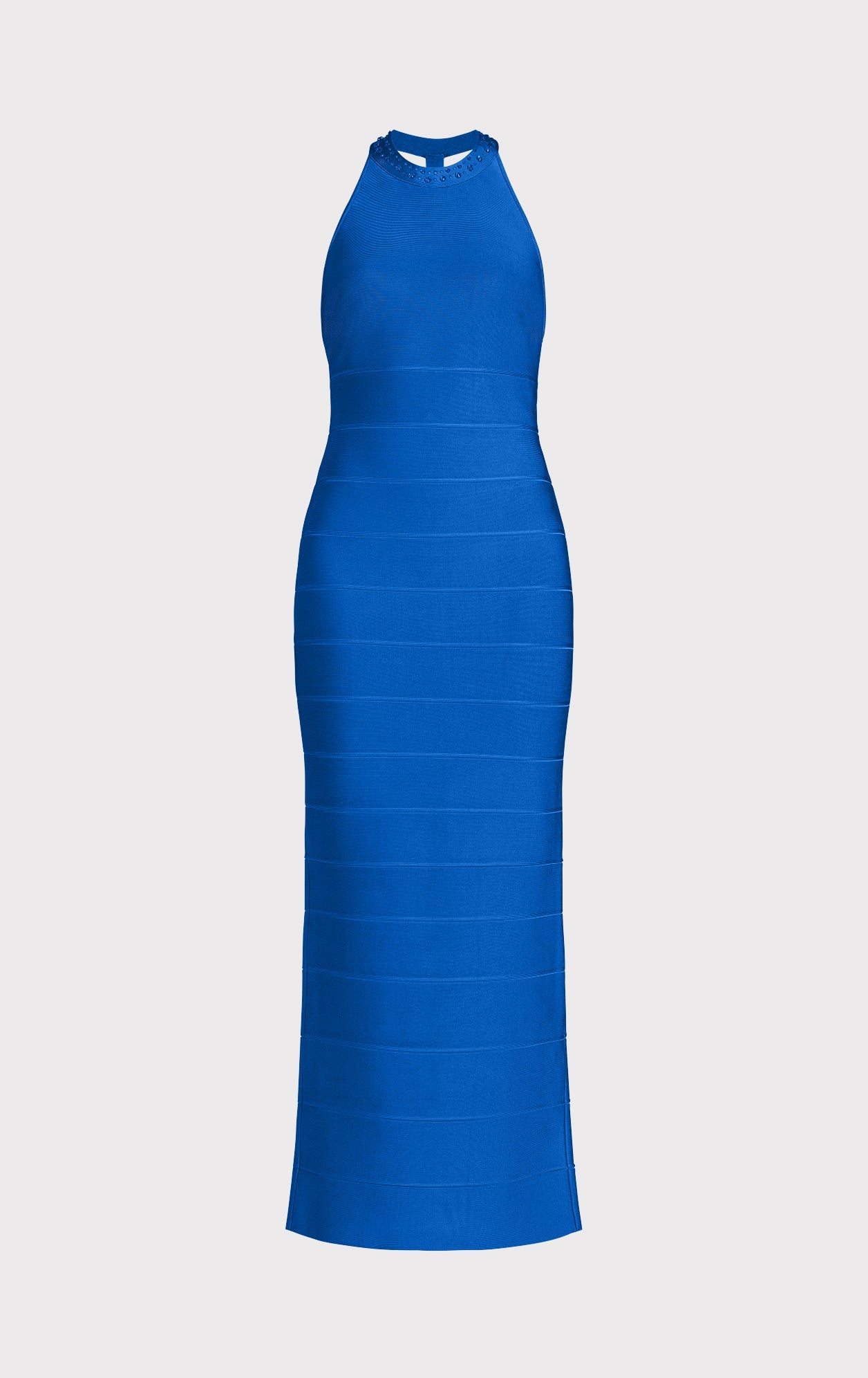 Halter Crystal Gown | Bright Blue