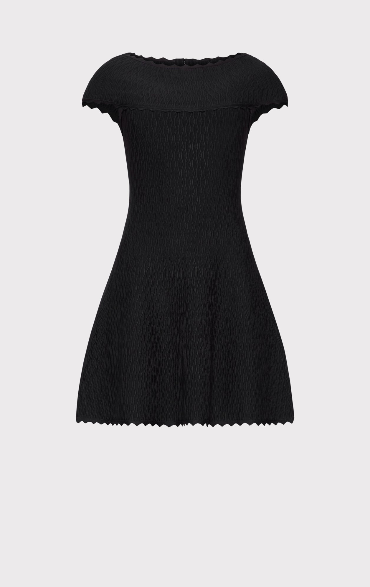 Off Shoulder Flair Skirt Dress | Black