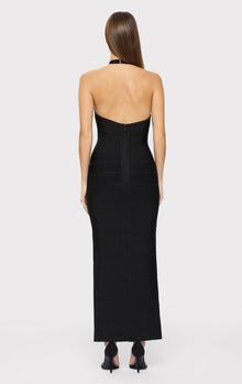 Halter Bandage Gown | Black