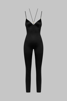 Open Back Strappy Jumpsuit - French Kiss | Black
