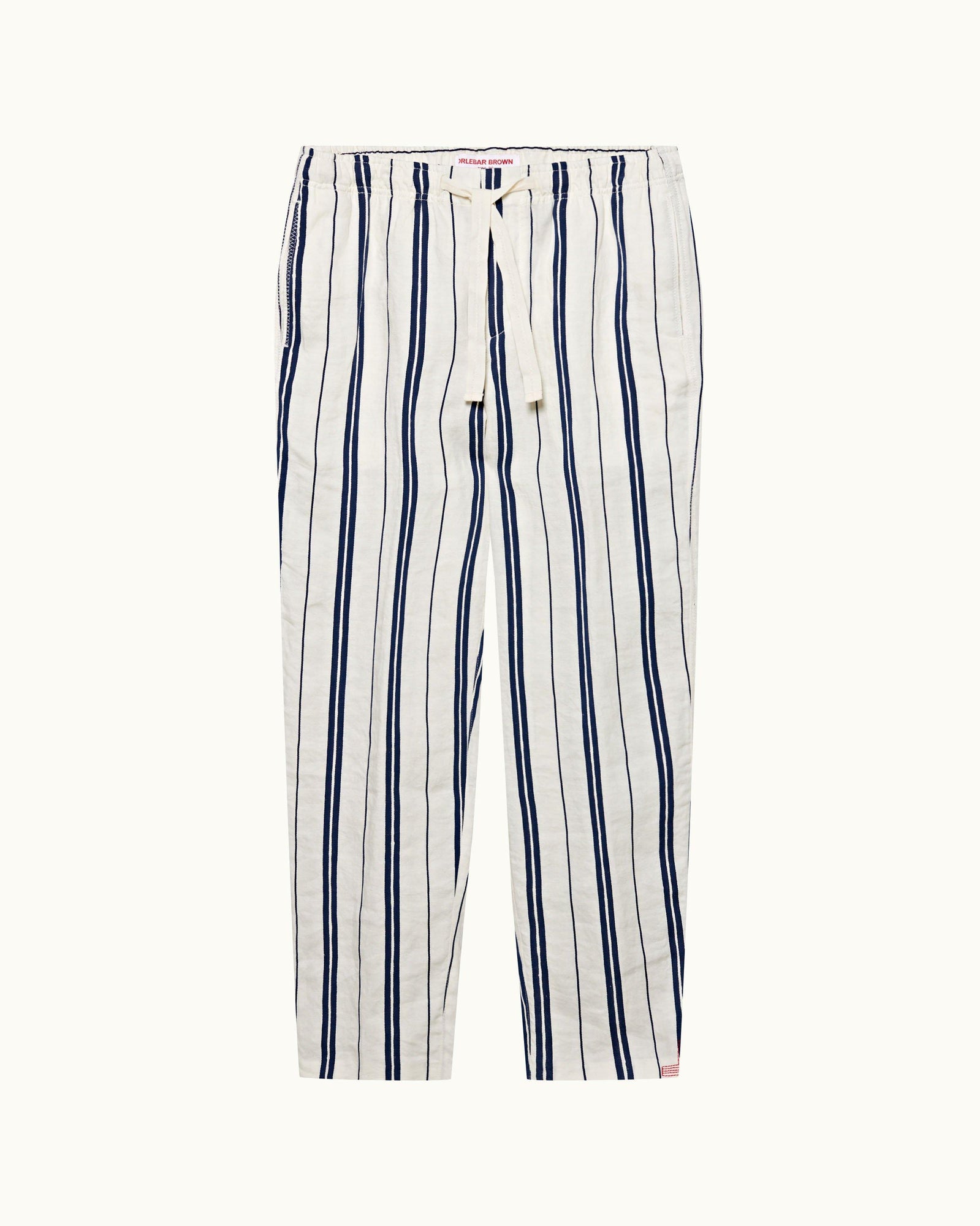 Men | Alex Stripe Trouser | Azul Blue/Cashew