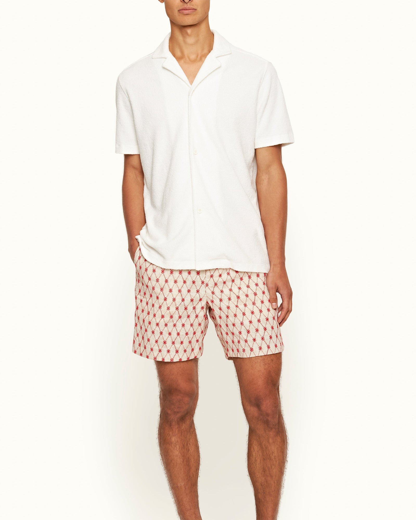 Men | Alex Short | Summer Red/White Sand