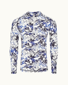 Cloud/Mazanine Ice Print Half-Zip Rash Guard | Cloud/Mazanine